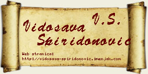 Vidosava Spiridonović vizit kartica